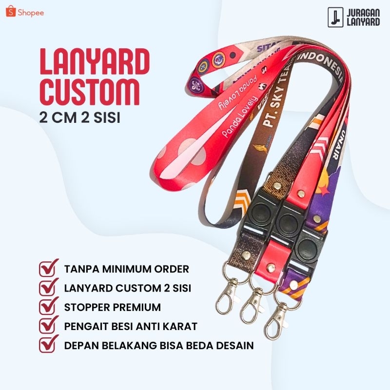 

(2-3 HARI) PAKET LANYARD CUSTOM + ID CARD PVC PRINTING TERMURAH!!!!