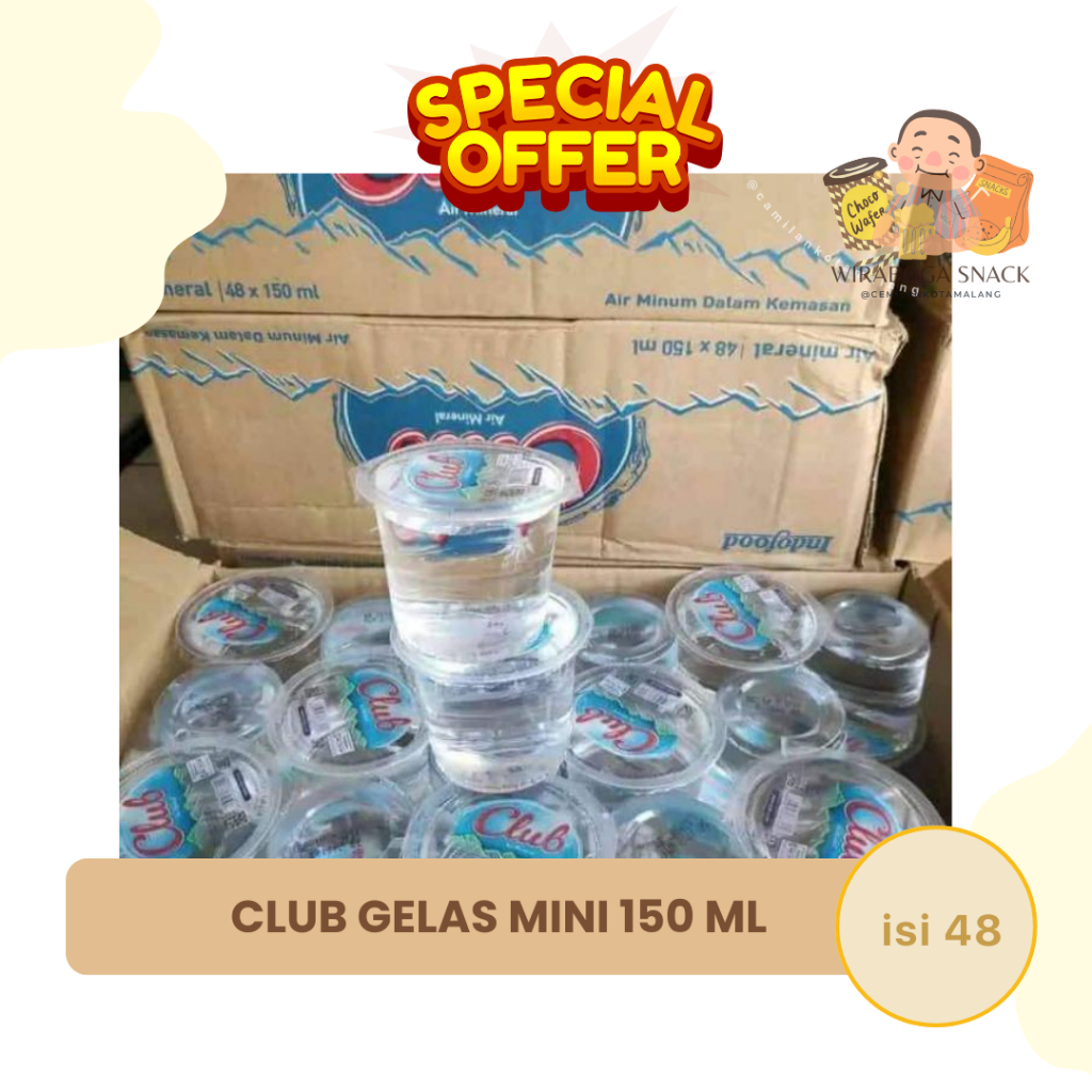 

[KARTON] - GROSIR - Club Air Mineral Gelas 150 Ml - Karton isi 48 MURAH BEST DEAL