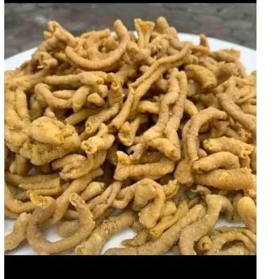 

kripik usus ayam cap ayam jago gurih dan renyah kemasan 500 gram