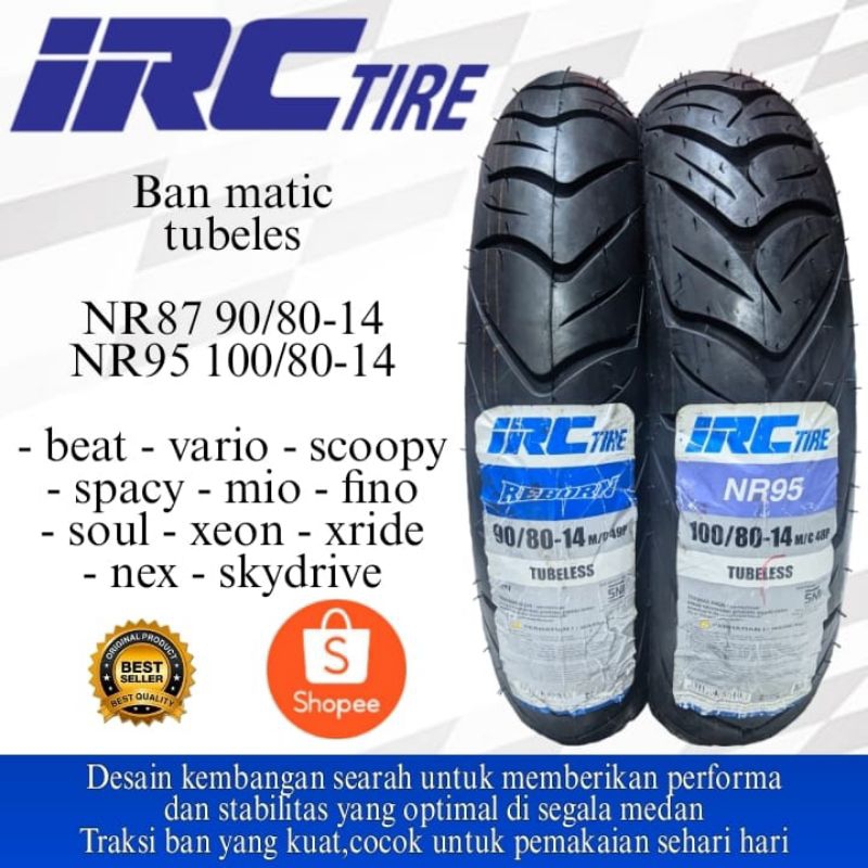 Ban IRC matic 90/80-14 100/80-14 vario beat mio xride