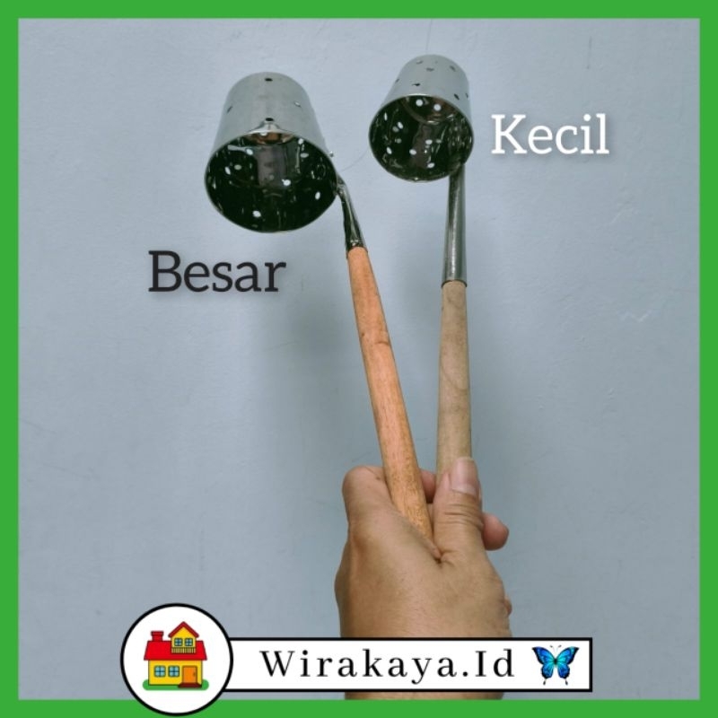 Saringan Kocokan Tauge Mie Bakso / Mie Kocok Bandung / Soto Mie - Stainless gagang kayu - Uk. Besar 