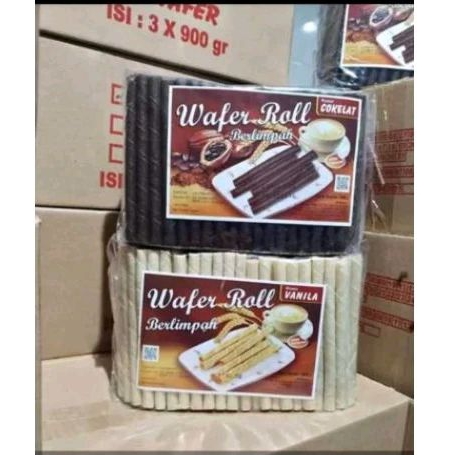 

Wafer roll Berlimpah 800gr (pengiriman instan)