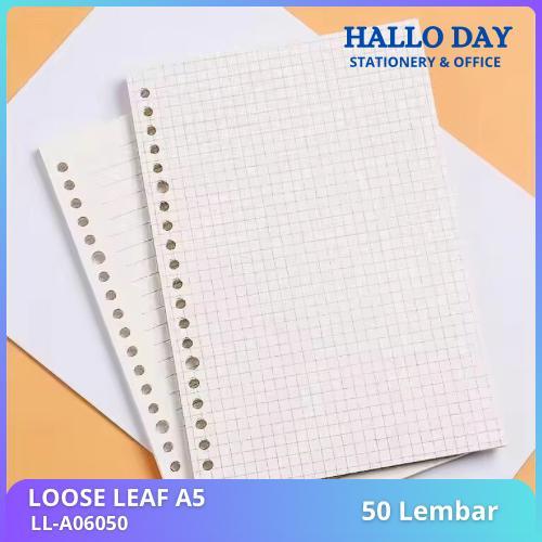 

HD Loose Leaf Ukuran A5 Isi 50 Lembar / Isi Binder A5 / Isi Kertas Binder