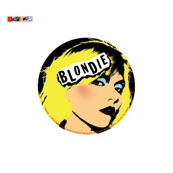 

sticker band Blondie debbie harry logo rounded stiker