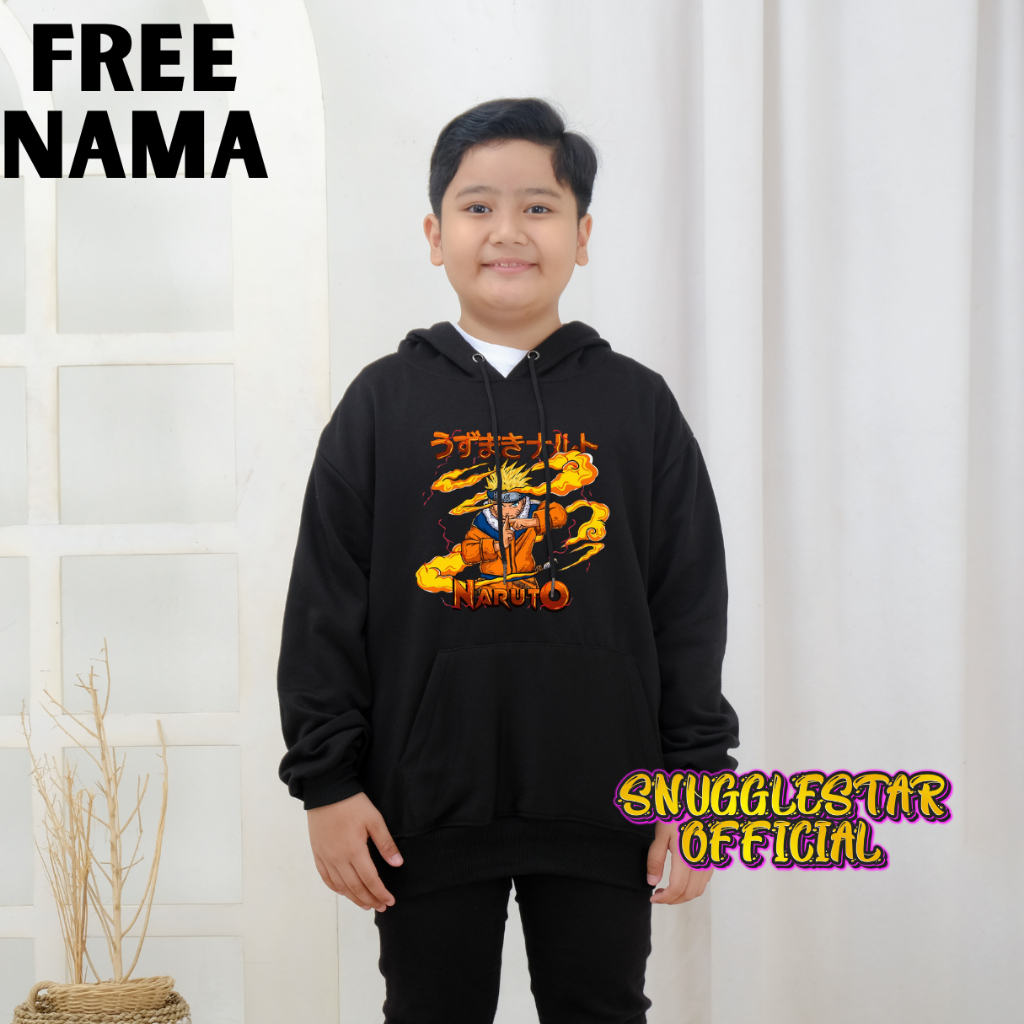 [ GRATIS NAMA ] SWEATER HOODIE ANAK USIA 1-15 TAHUN JAKET ANAK MOTIF NARUTO KECIL