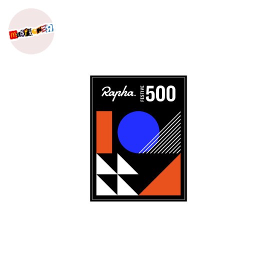 

sticker Rapha festive 500 logo stiker cyclist