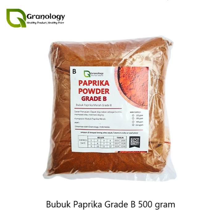 

Paprika Bubuk Grade B / Red Bell Pepper Grade B (500 gram) by Granology