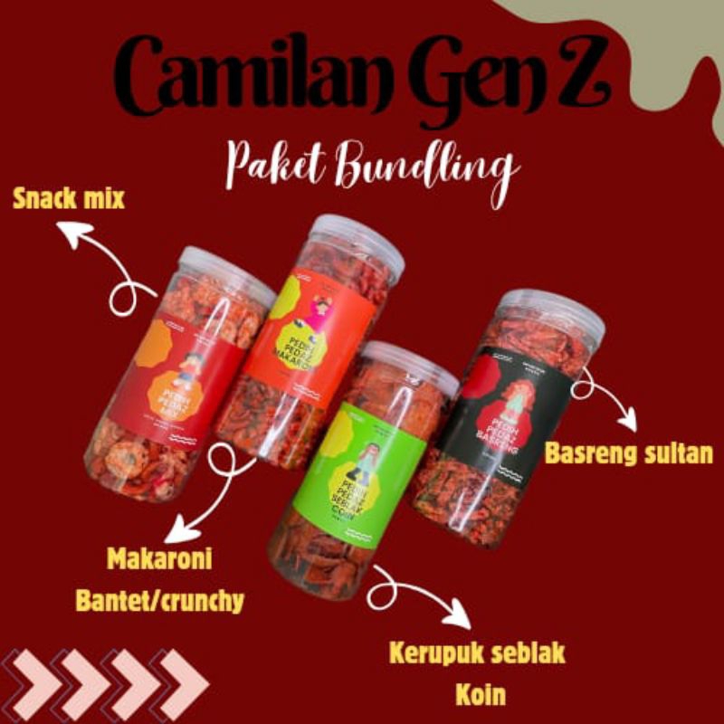 

Camilan Gen Z Paket Bundling makaroni basreng kerupuk seblak