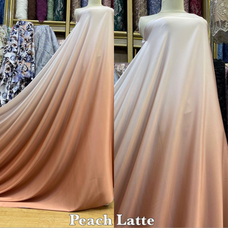 RTYU satin Armany gradasi premium/ombrey/kain gradasi/bahan satin gradasi