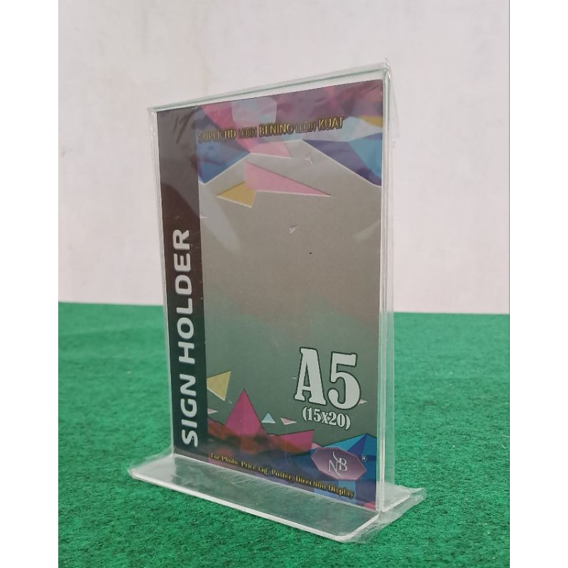 

Sign Holder Acrylic T - A5 (15x20cm)