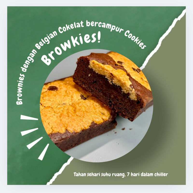 

Browkies Cokelat Belgian - Brownies Cookies Cokelat Kue Cokelat