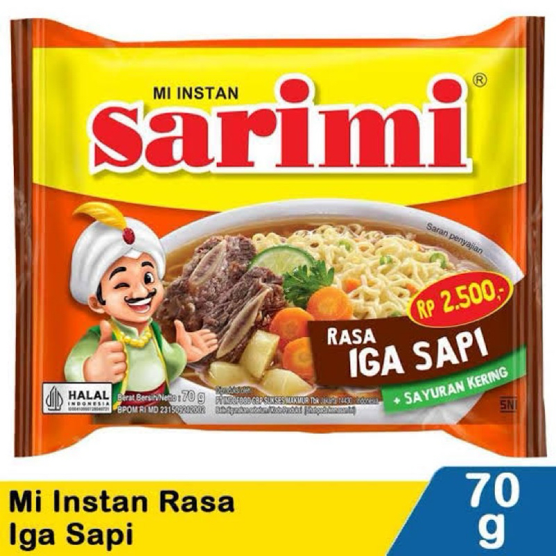 

Sarimi Iga Sapi 70Gr / 1 Dus / 40 Pcs