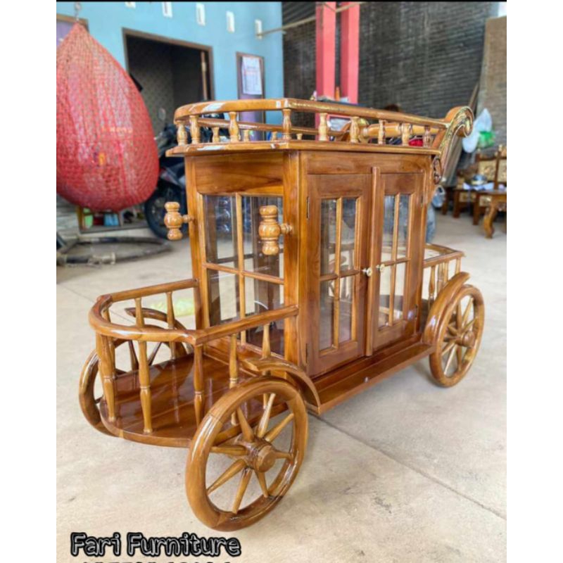 Troli Kayu Jati Antik Furniture Jepara