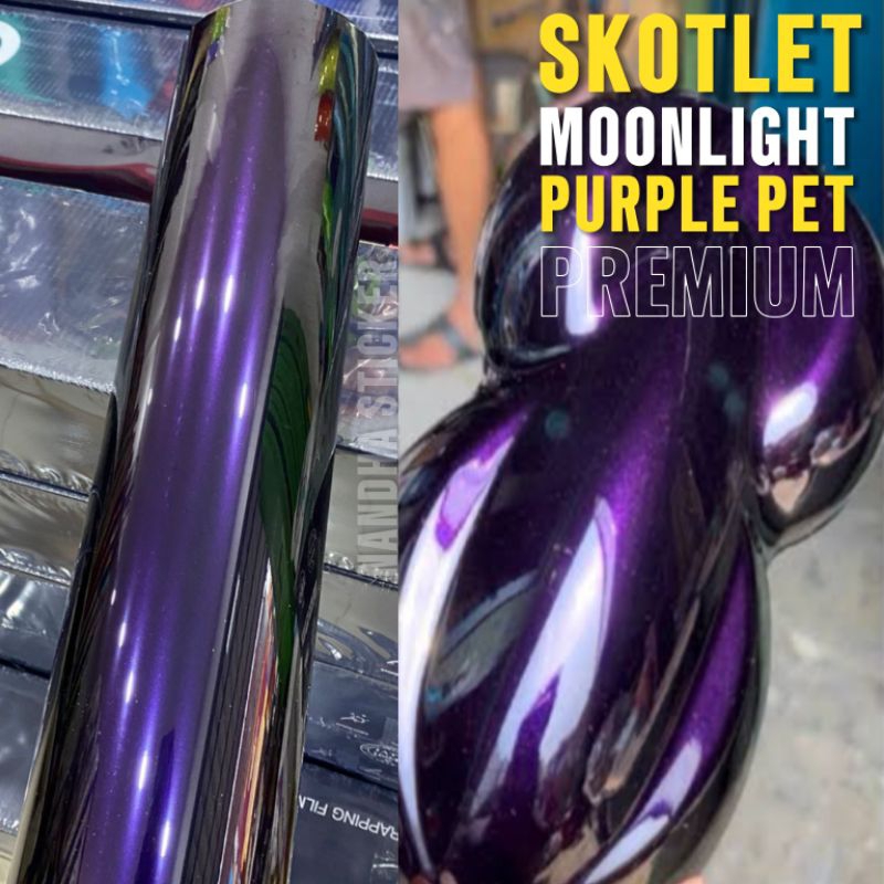 SKOTLET STICKER HITAM LEMBAYUNG UNGU FANCHI PREMIUM PET