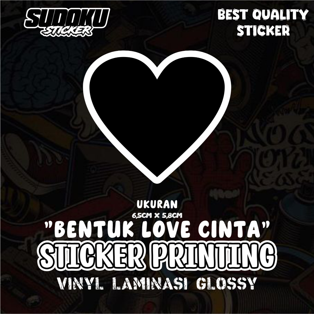

STICKER STIKER PRINTING BENTUK LOVE CINTA VIRAL FYP AESTHETIC
