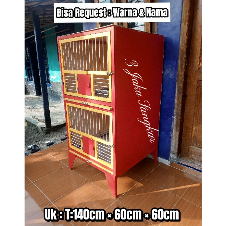 KANDANG MACAN BURUNG MERPATI//KANDANG MERPATI//KANDANG DARA 2 Pintu(T:140 P:60 L:60)Bisa request war