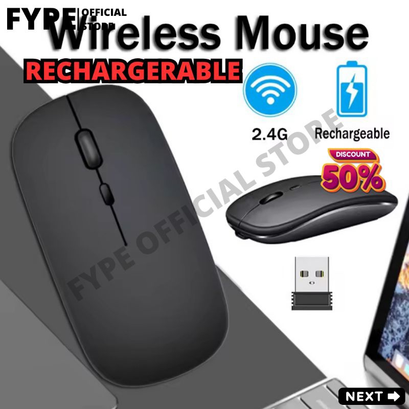 Mouse Wireless Bluetooth Receiver USB 2.4G Silent Click Macaron Universal untuk Windows Mac Chrome O