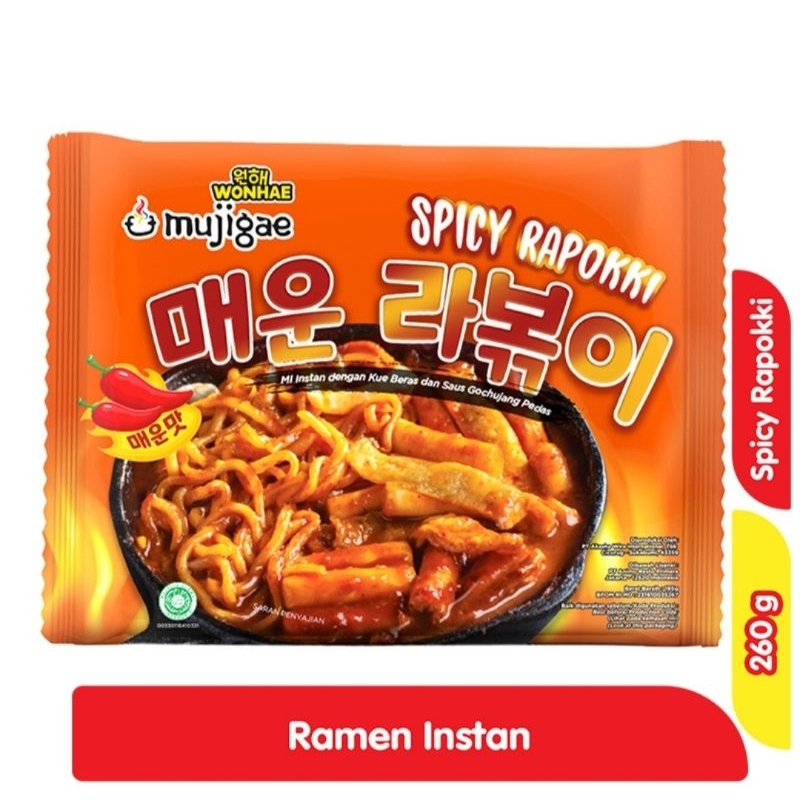 

Mujigae mie instan rapoki pedas 260G