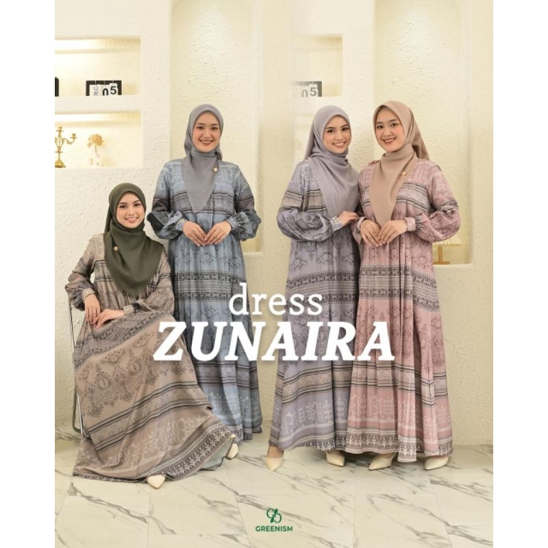Zunaira Dress by greenism Gamis premium gamis batik gamis Lebaran