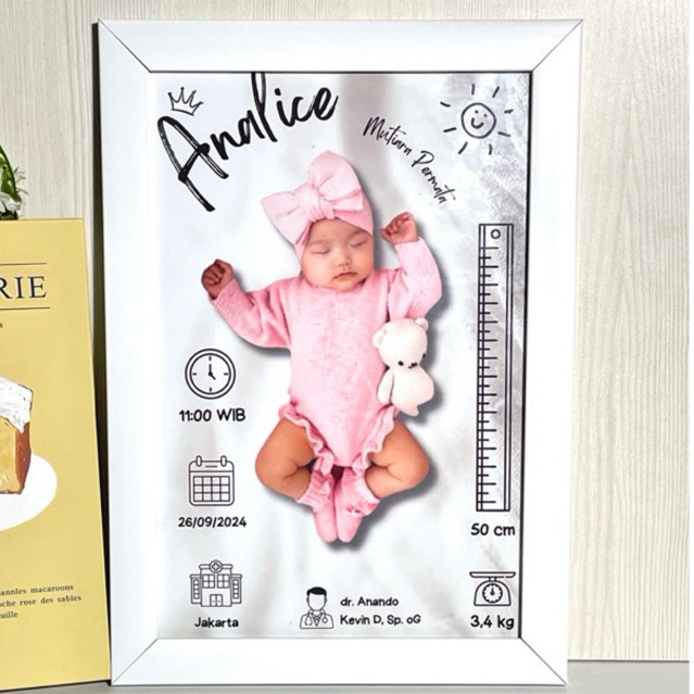 NEW BORN FRAME | IDE KADO LAHIRAN | POP UP FRAME | PAPAN NAMA BAYI
