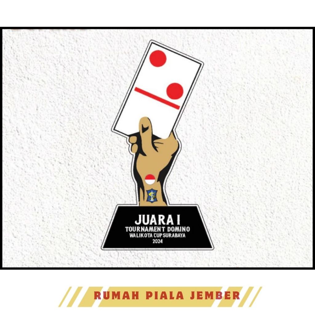 Piala Domino Piala Gaple Plakat Domino Plakat Gaple Akrilik Custom