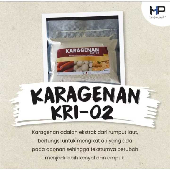 

Karagenan KRI 02 -100 gram/ Tepung pengenyal bakso/pentol/sosis/nugget/pempek/otak-otak,dll