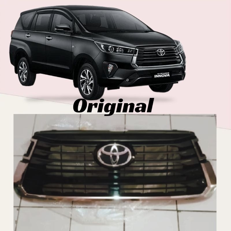 Gril Innova Reborn 2021 Facelift Hitam Glosy Lis Chrome Original