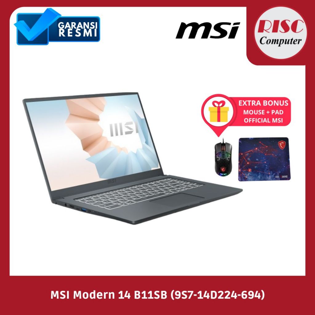 MSI Modern 14 B11SB Core i5-1155G7 8Gb 512Gb MX450 2GB W10