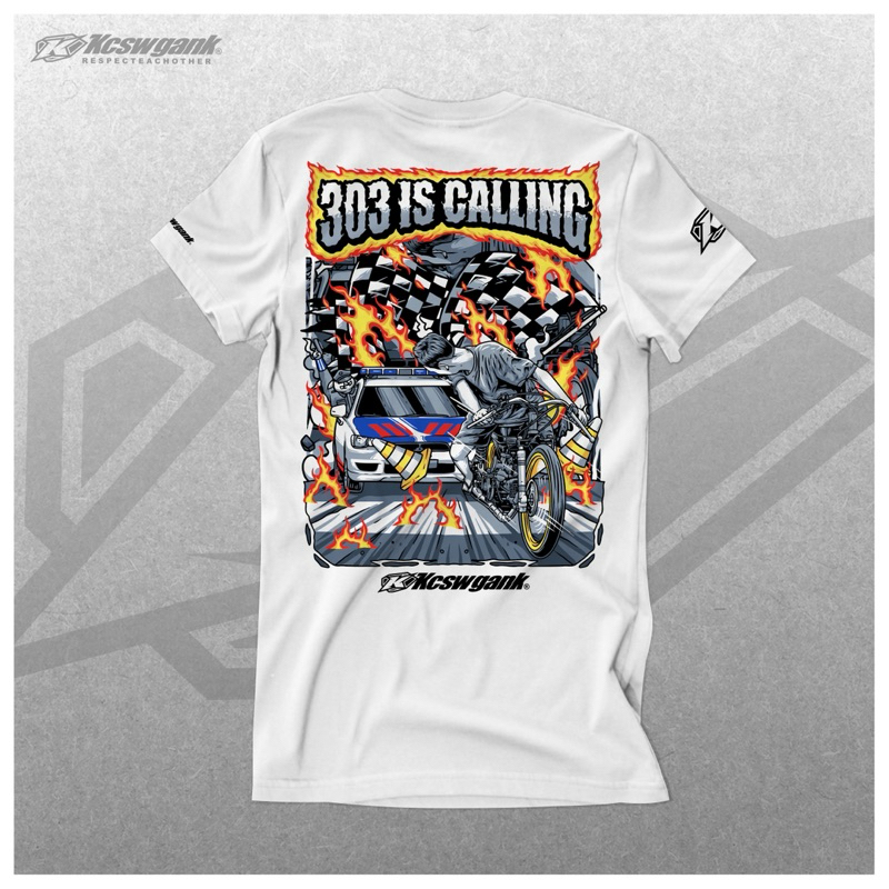 TERBARU KAOS 303 IS CALLING KCSW GANK #303is2putih