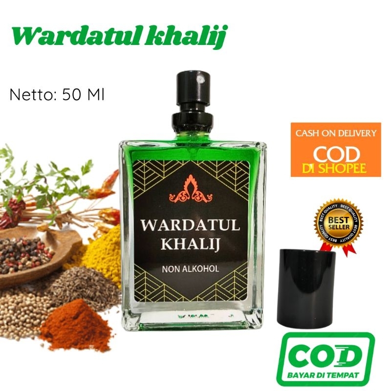 Wardatul khalij Minyak Wangi Non Alkohol 50 Ml Parfum Ibadah Sholat Kualitas Super Tahan Lama Bibit 