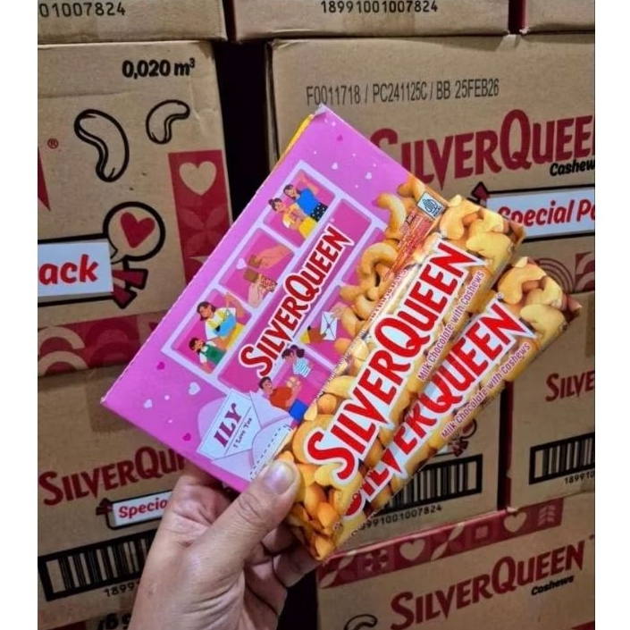 

SILVERQUEEN coklat 55gr per box 10-20 pcs. Expired: Februari 2026