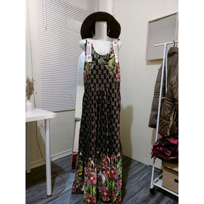 Gucci Dress Bunga Motif Hias Preloved OL