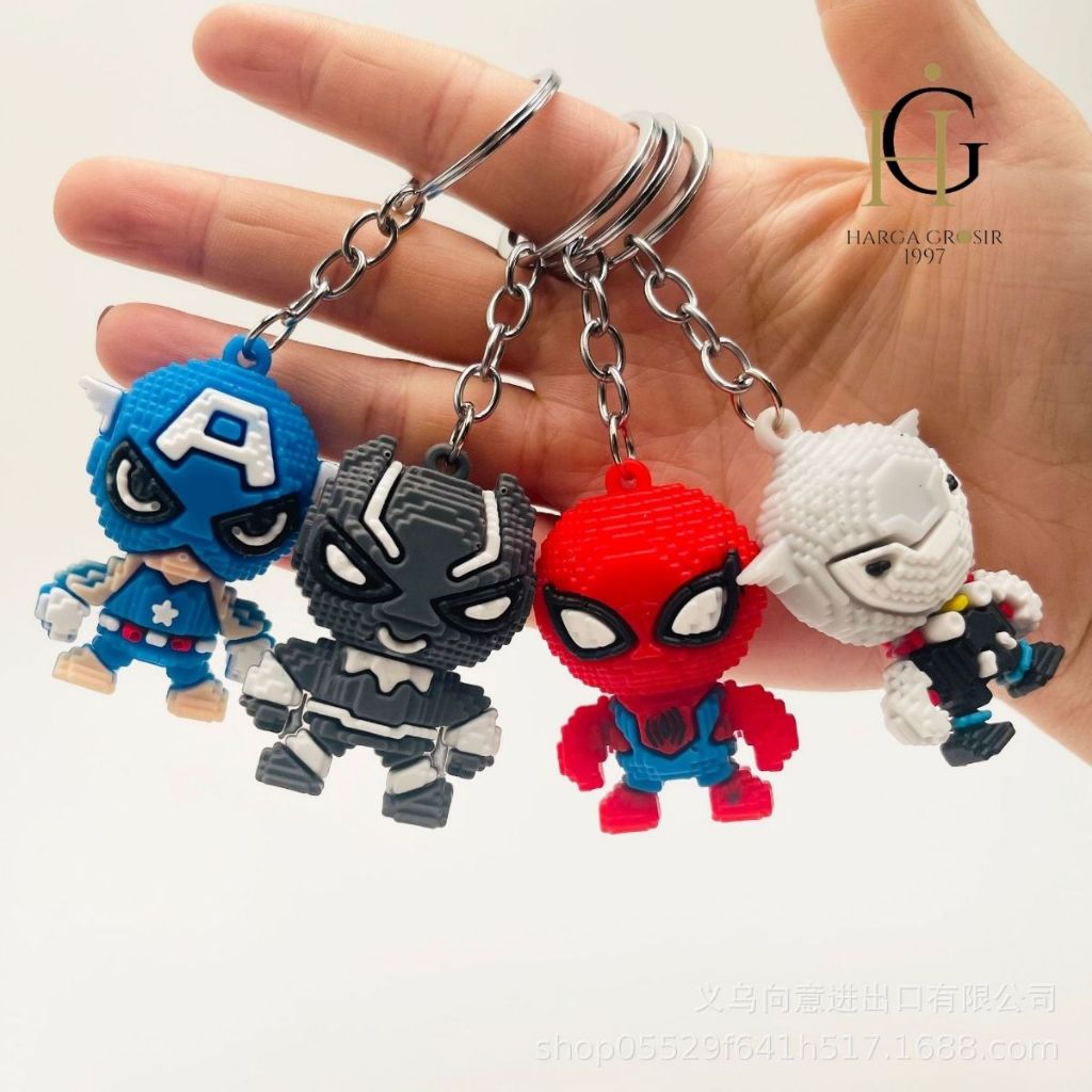 Gantungan Kunci Lego Avengers superhero GK-1792 / Iron man keychain gantungan captain america spider