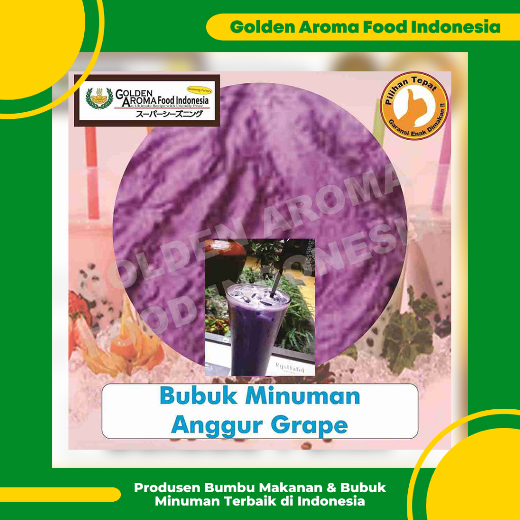 

Bubuk Minuman Rasa Anggur 1Kg Bubuk Grape Drinking Powder 1 Kg Enak Murah Halal Bubble Drink GAFI