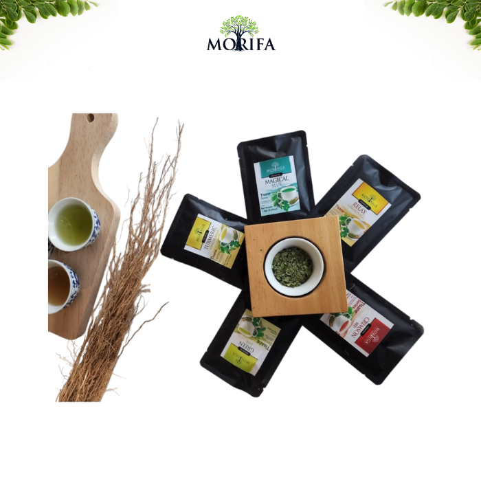 

Moringa Tisane Series-Teh Celup Kelur Blended Rempah Alami isi 5 Varian