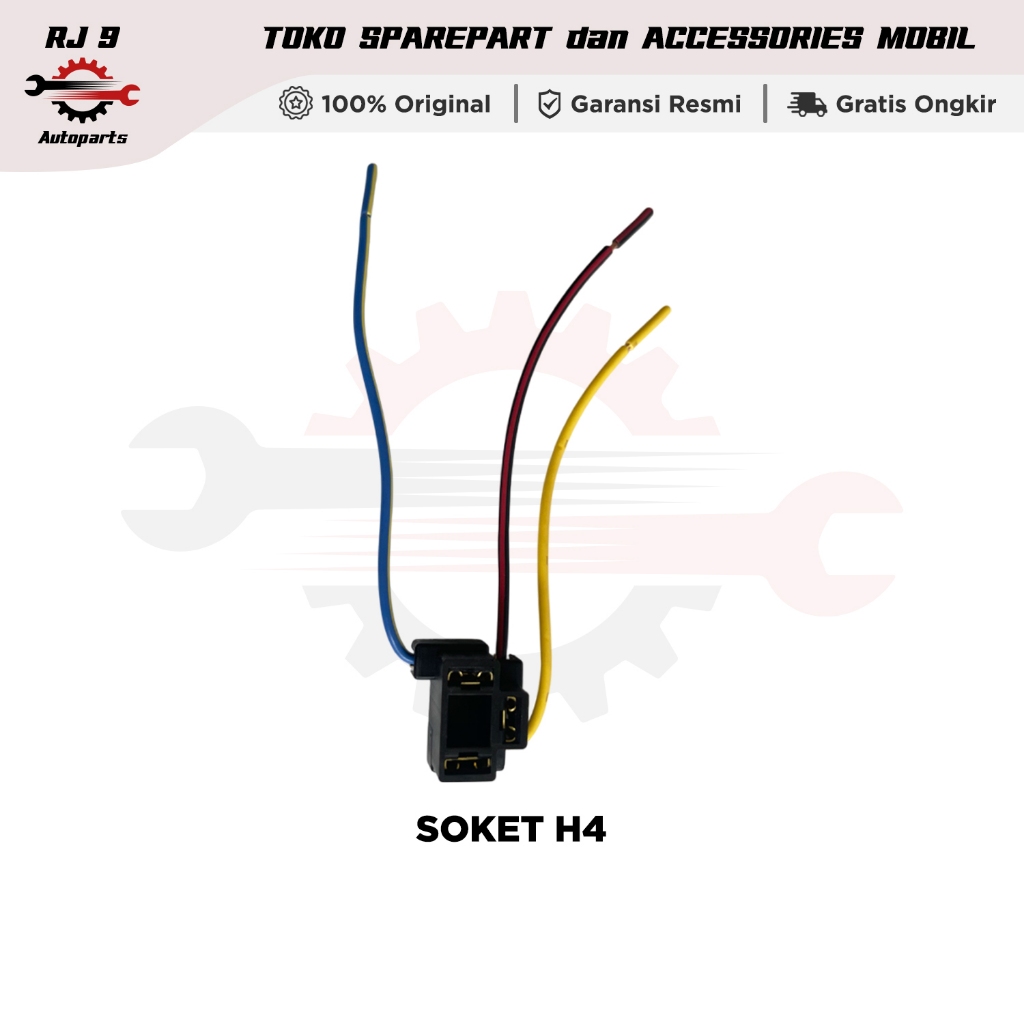 soket h4 lampu depan semua mobil (universal)