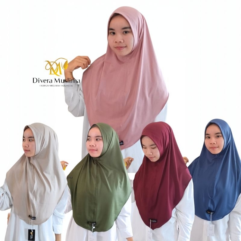 DM - Daily Hijab Pastel Instan non pet Size L / Bergo Non PEt Antem Matt Jersey Kerudung Nyaman Musl