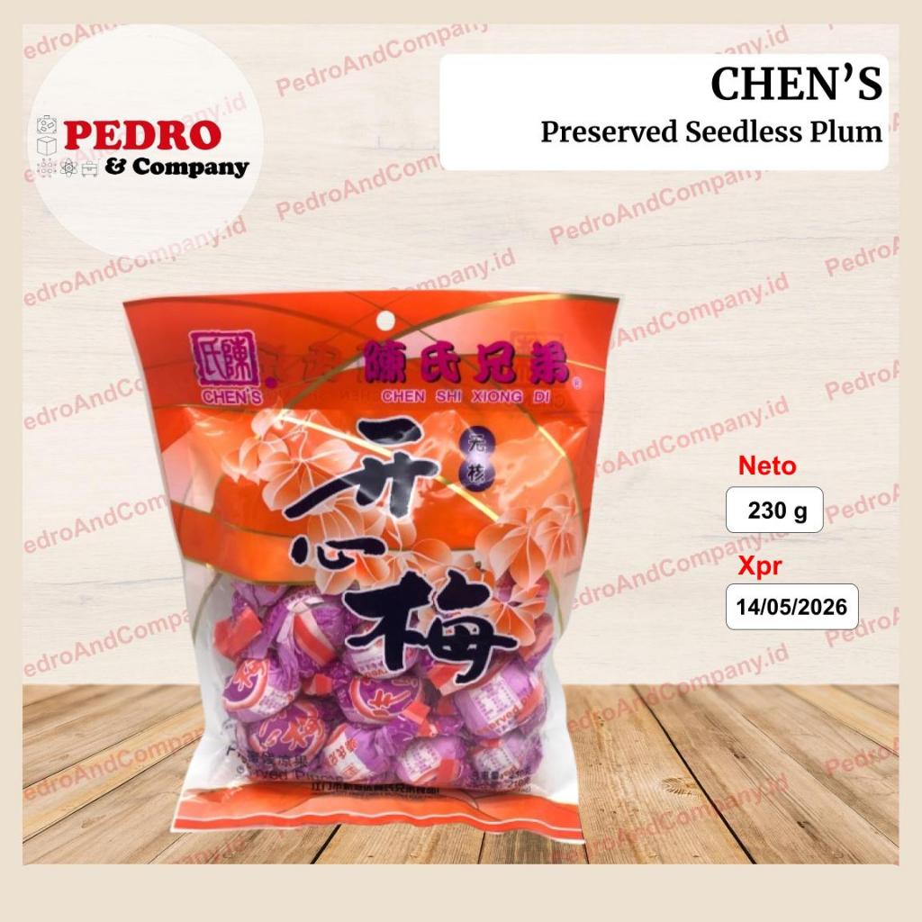 

Chen's preserved seedless plum 230 gram - manisan buah tanpa biji plam