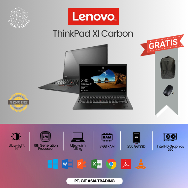 Laptop LENOVO ThinkPad X1 Carbon | Core i5 Gen 6 | RAM 8/256GB
