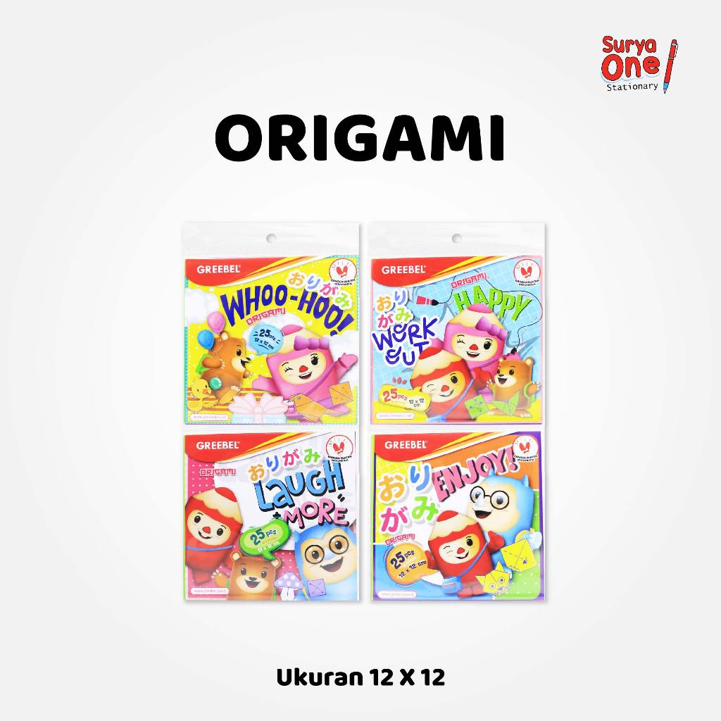 

Origami Kertas Lipat /Greebel Paper Craft 5 Warna isi 25 Lembar / Paper Craft / Kertas Lipat Suryaone