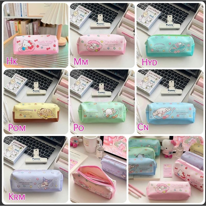 

Tempat pensil semikulit uk18.5x5x10 / tempat pensil hellokitty melody