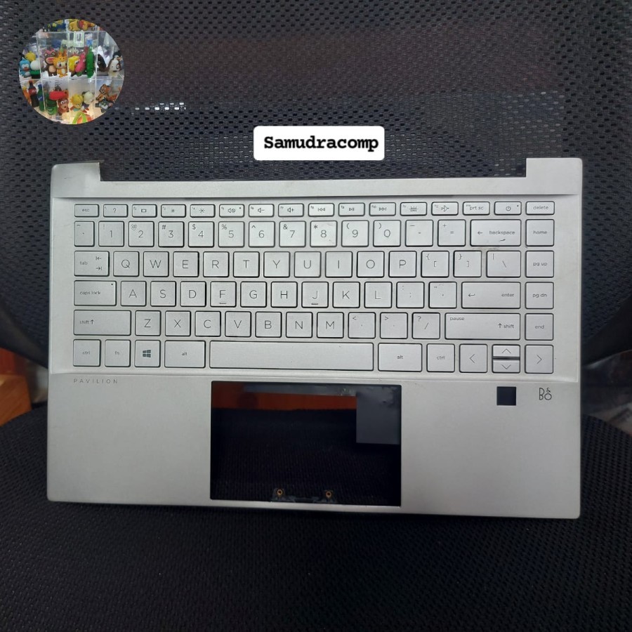 Casing Laptop HP 14-dv M16651-001 Palmrest Casing HP Pavilion 14-dv TPN-Q244 Silver Minus Pemakaian 