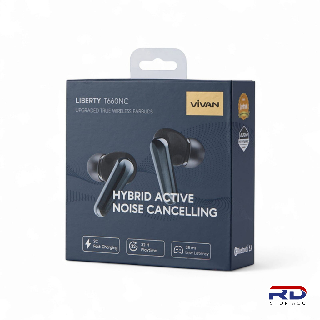 VIVAN Earphones TWS Liberty T660NC Bluetooth 5.3 Headset Earbuds