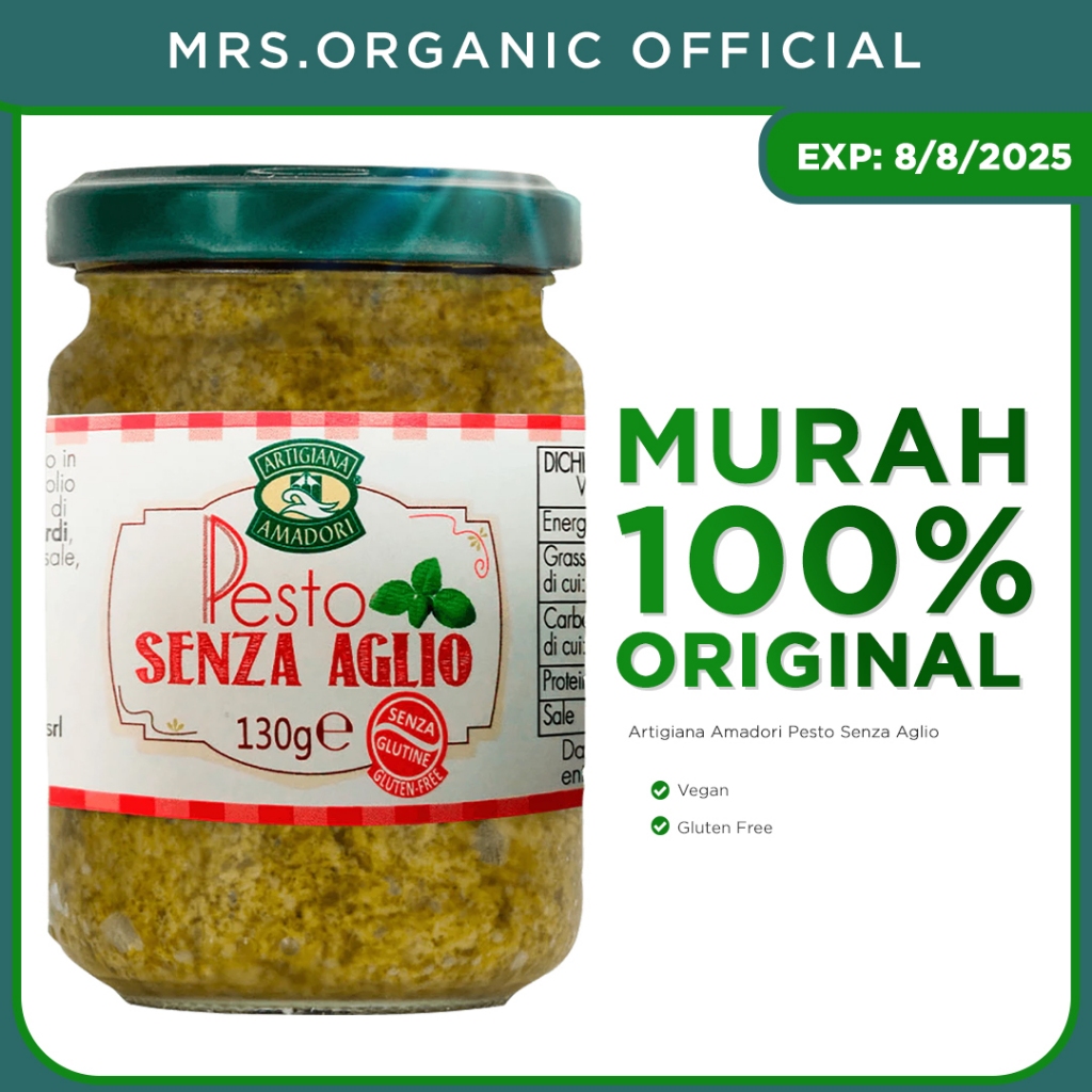 

Artigiana Genovese Organic Garlic Free Pesto 130 Gr