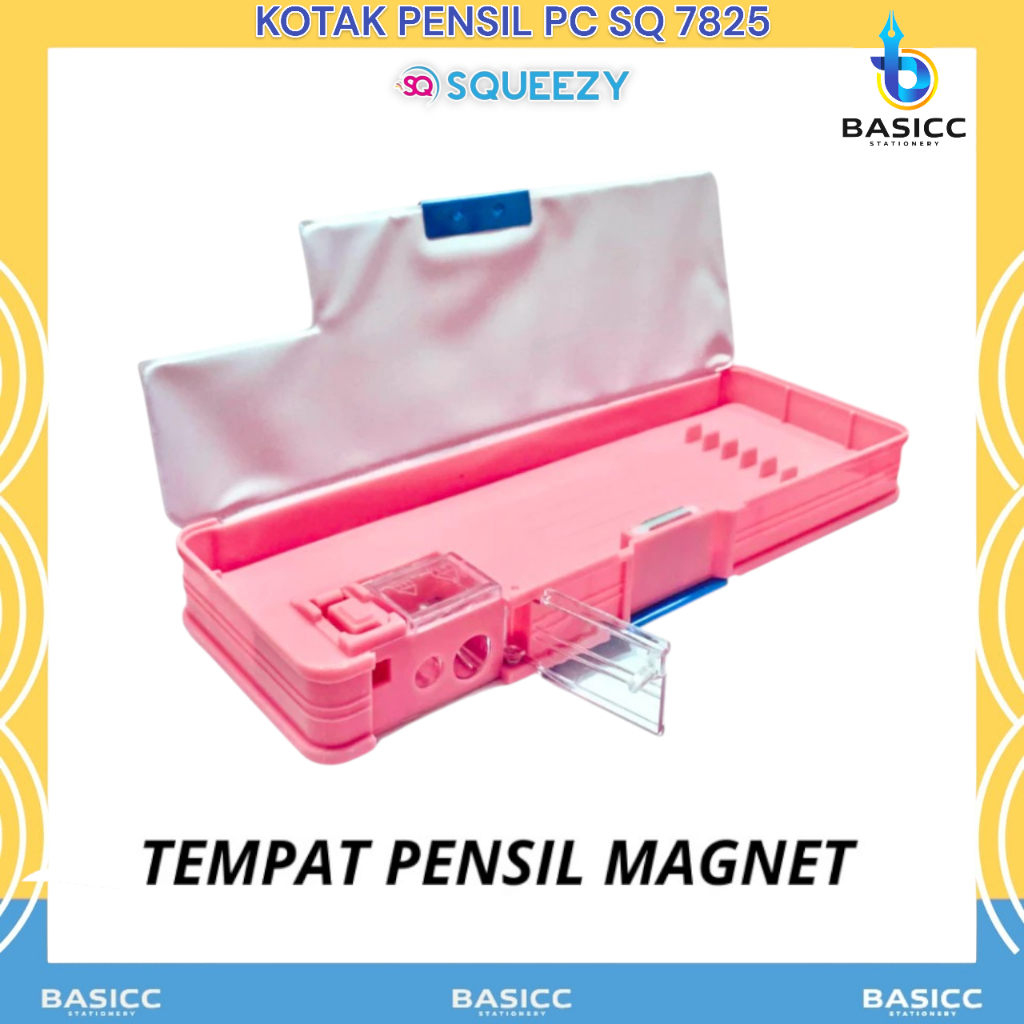

Squeezy Tempat Pensil Magnet Karakter 2 Sisi + Rautan CC-7825 | @ 1Pcs