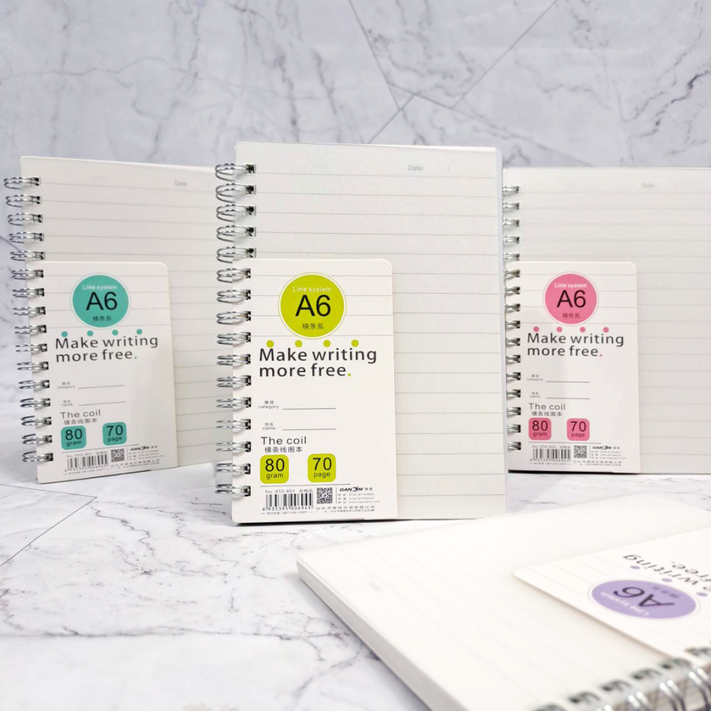 

Buku Catatan Ganxin Spring Note Line System A6 Notebook No. G50-803