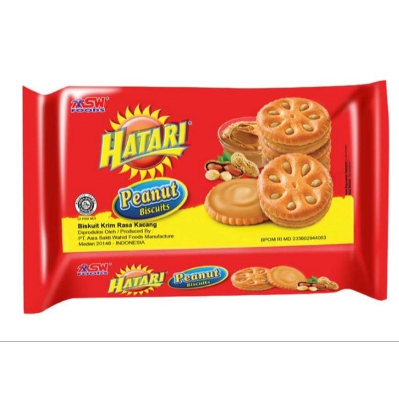 

HATARI peanut biskuit krim kacang 225 gram