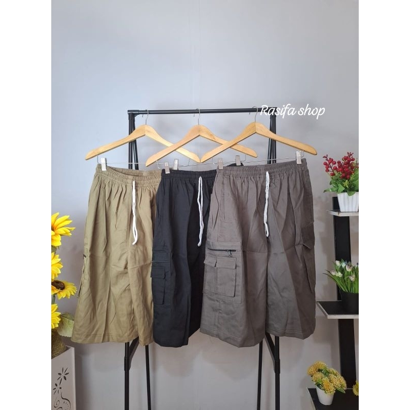 Hawai Cargo Jumbo Celana Cargo Pendek Pria Hawai MITRA Chinos Polos Super Jumbo Celana Harian Laki L