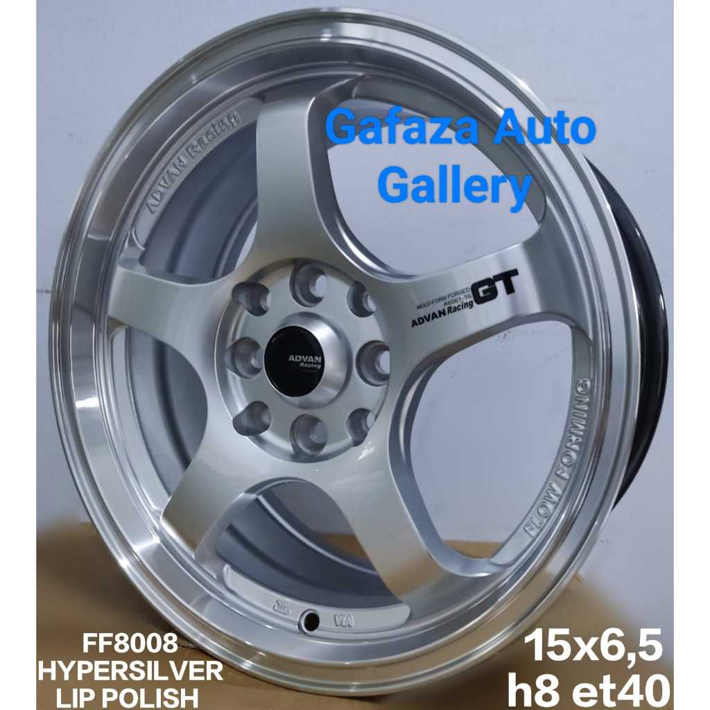 Promo Velg Mobil Advan racing GTR R15 x65 Pcd4x100/114,3 Offset 40 Silver Polis