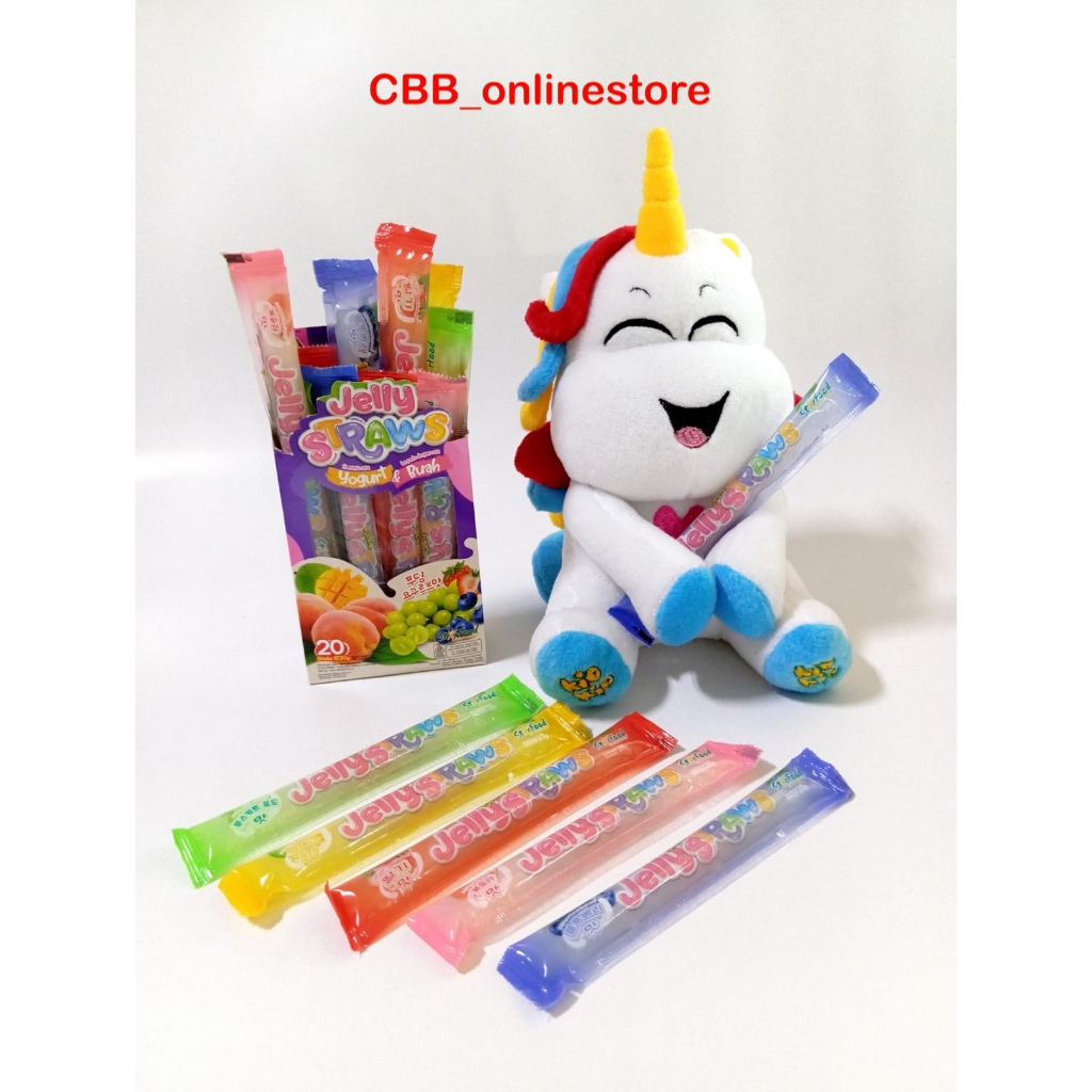 

Kiokio Jelly Straws - Cemilan Kenyal dalam Box dan Bag (20pcs/10pcs) - Jeli, Makanan, Food, Strawberry, free buble wrap